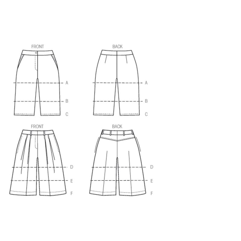 Patron Vogue 9008 A5 - Short femme