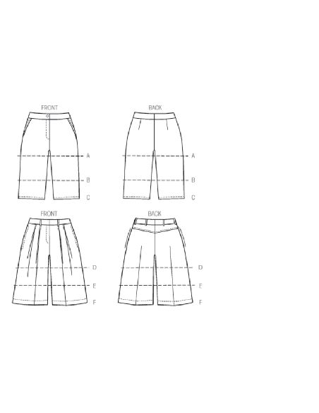 Patron Vogue 9008 E5 - Short femme
