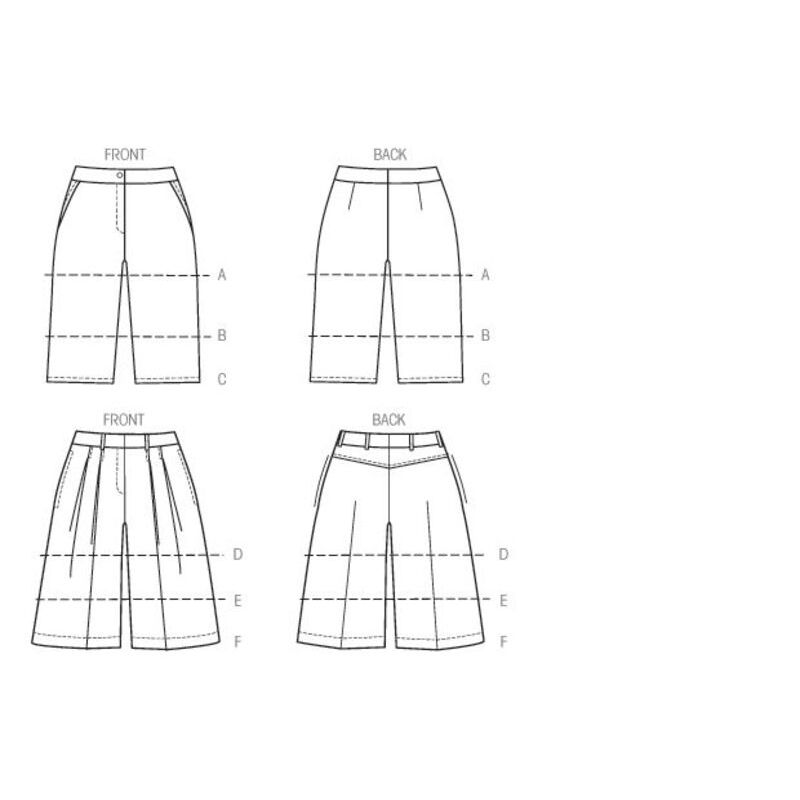 Patron Vogue 9008 E5 - Short femme