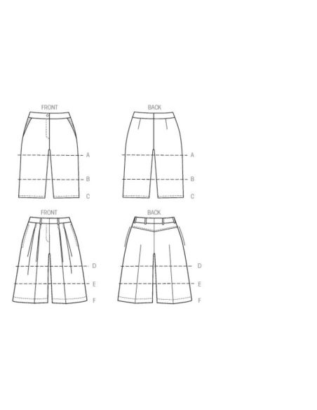 Patron Vogue 9008 E5 - Short femme