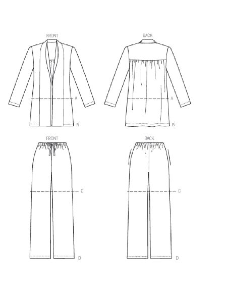 Patron Vogue 9011 Y - Veste, short et pantalon