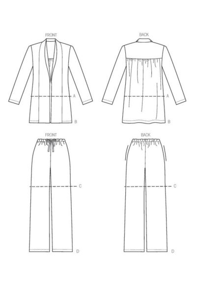 Patron Vogue 9011 Y - Veste, short et pantalon