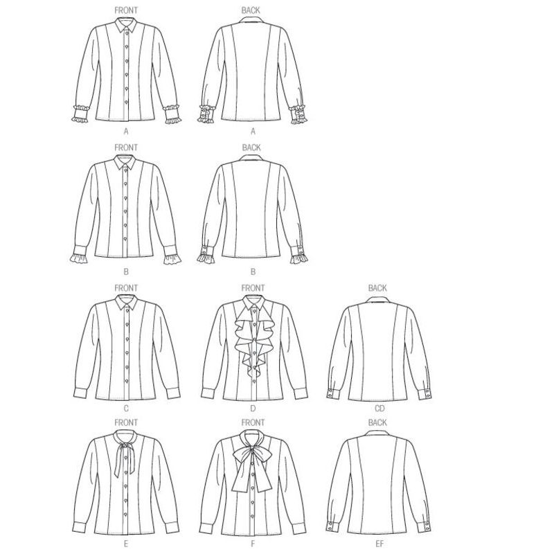 Patron Vogue 9029 B5 - Chemises femme