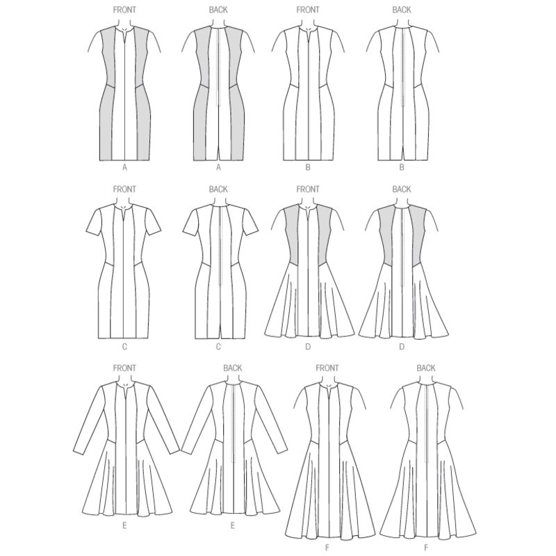 Patron Vogue 9050 A5 - Robe femme, style fourreau ou patineuse