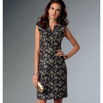 Patron Vogue 9050 E5 - Robe femme, style fourreau ou patineuse 2