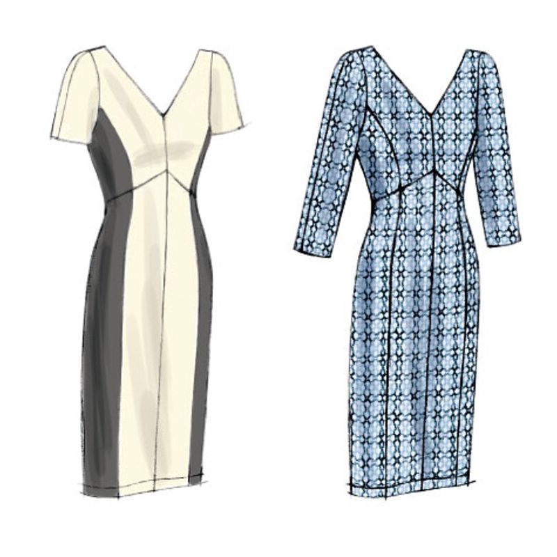 Patron Vogue 8997 A5 - Robes à coutures princesse, style fourreau ou évasé