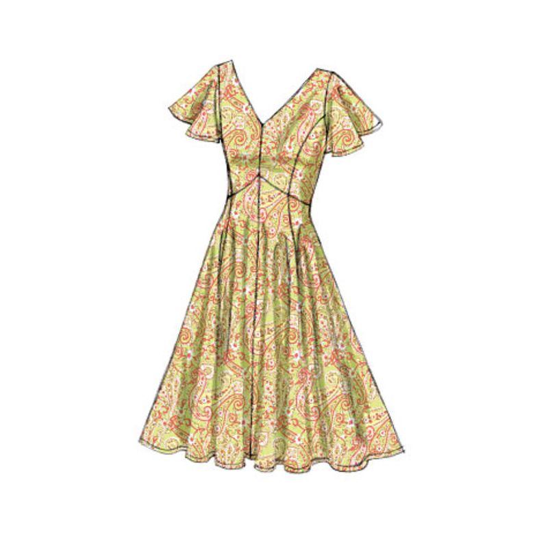 Patron Vogue 8997 A5 - Robes à coutures princesse, style fourreau ou évasé