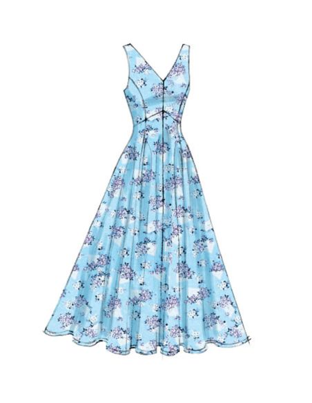 Patron Vogue 8997 A5 - Robes à coutures princesse, style fourreau ou évasé