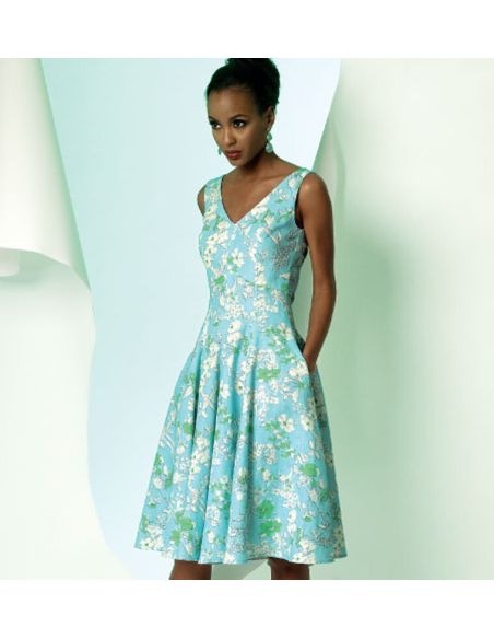 Patron Vogue 8997 A5 - Robes à coutures princesse, style fourreau ou évasé