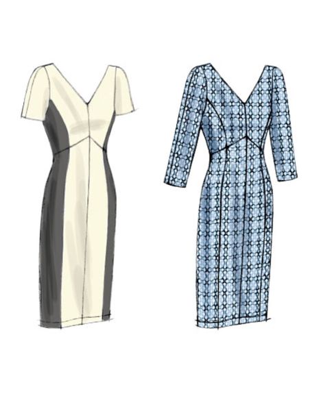 Patron Vogue 8997 E5 - Robes à coutures princesse, style fourreau ou évasé