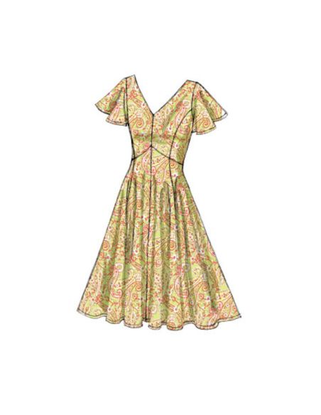 Patron Vogue 8997 E5 - Robes à coutures princesse, style fourreau ou évasé