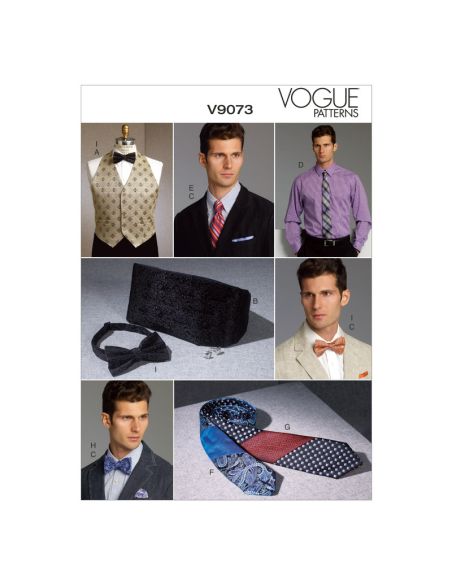 Patron Vogue 9073 OSZ - Gilet et accessoires pour homme