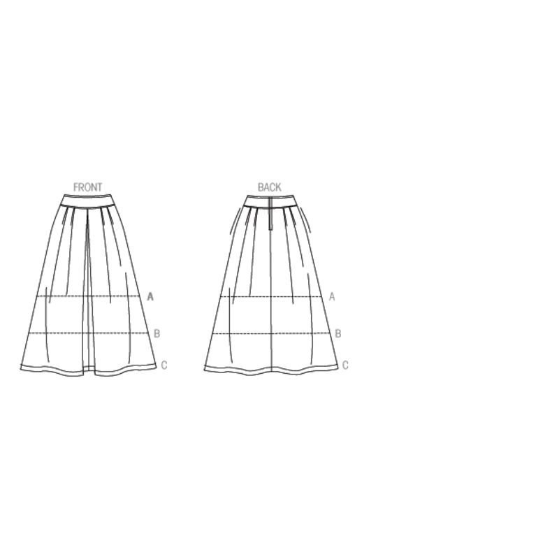 Patron Vogue 9090 A5 - Jupes femme à plis