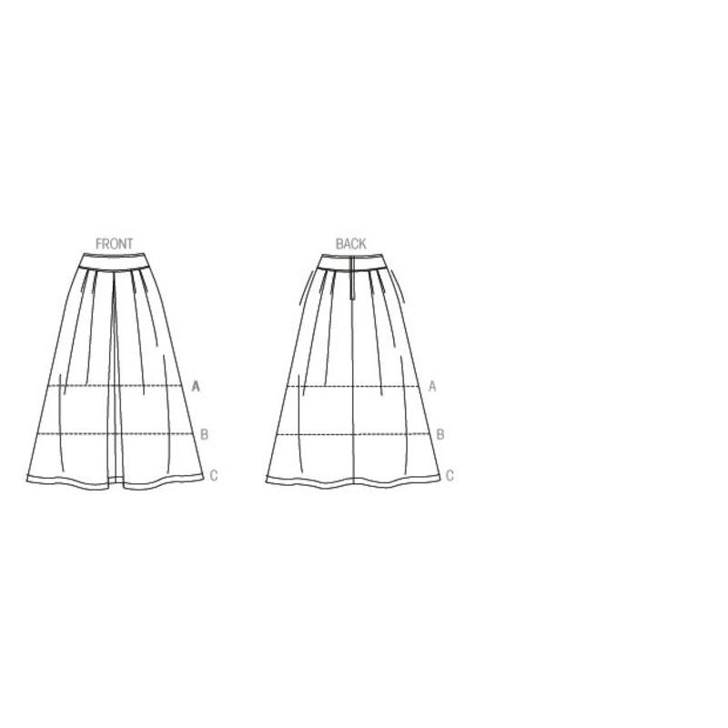 Patron Vogue 9090 E5 - Jupes femme à plis