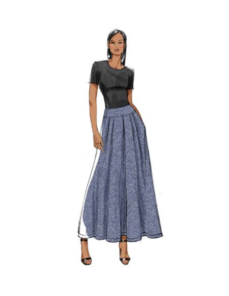 Patron Vogue 9090 E5 - Jupes femme à plis