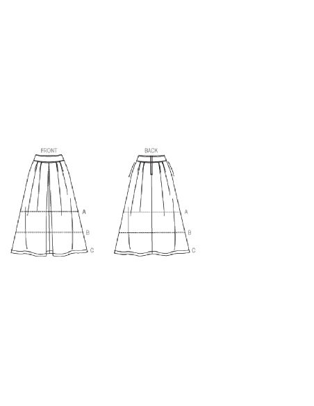Patron Vogue 9090 E5 - Jupes femme à plis