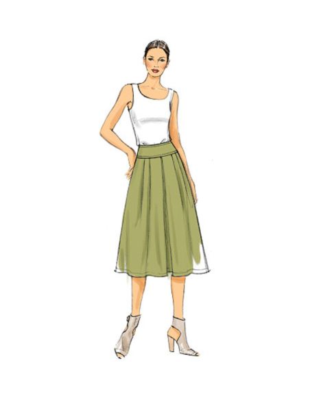 Patron Vogue 9090 E5 - Jupes femme à plis