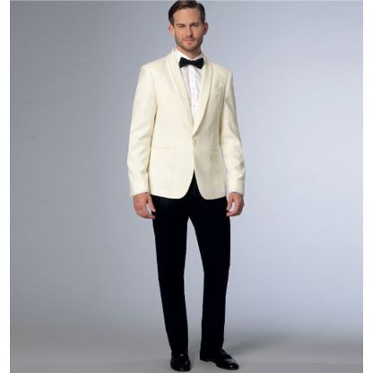 Patron Vogue 9097 MUU - Costume homme : Veste à col châle mono-bouton et pantalon 2