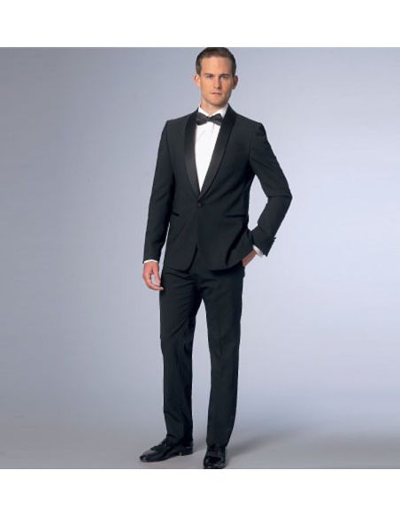 Patron Vogue 9097 MXX - Costume homme : Veste à col châle mono-bouton et pantalon