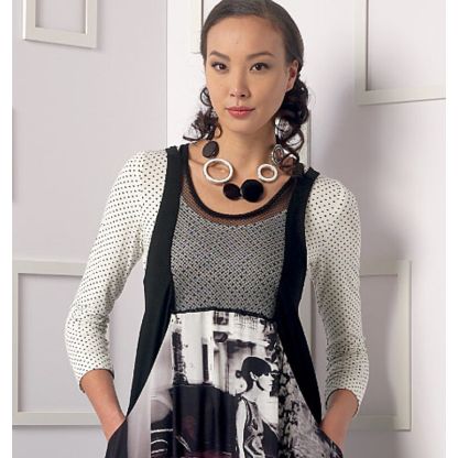 Patron Vogue 9108 ZZ - Top femme à manches longues, robe avec poches et legging 2