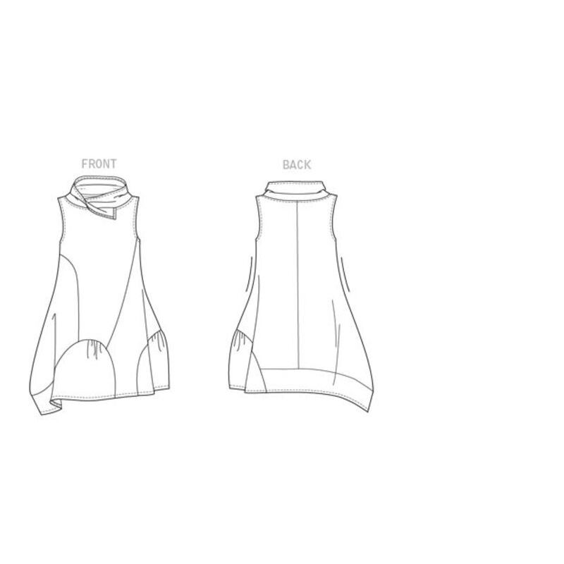 Patron Vogue 9112 Y - Robe femme forme boule avec col cagoule