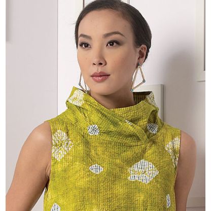 Patron Vogue 9112 Y - Robe femme forme boule avec col cagoule 2