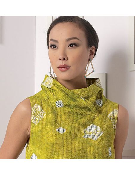 Patron Vogue 9112 Y - Robe femme forme boule avec col cagoule