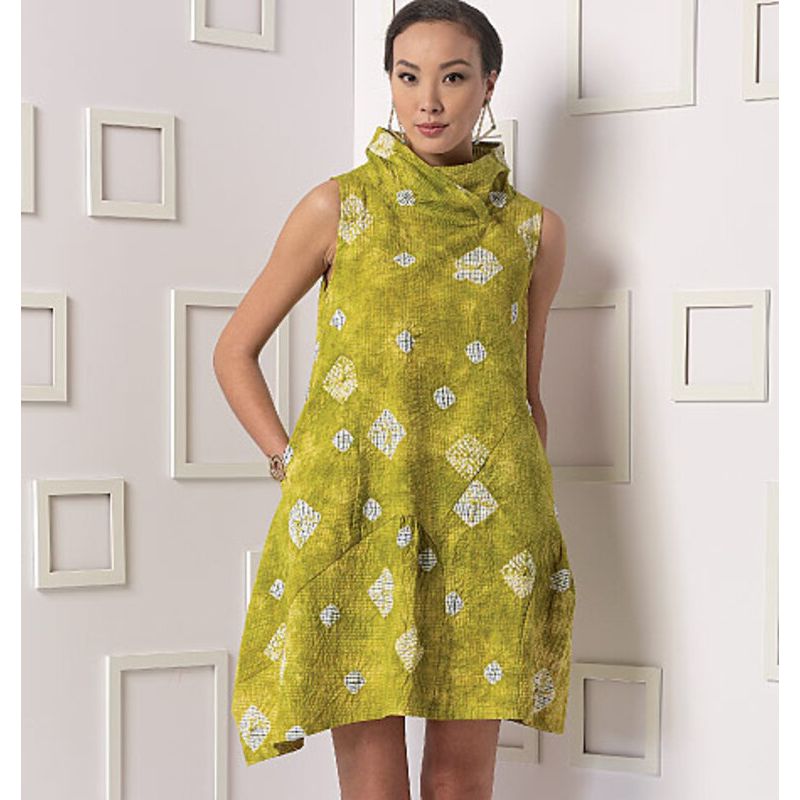 Patron Vogue 9112 Y - Robe femme forme boule avec col cagoule