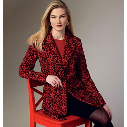 Patron Vogue 9133 Y - Manteau-veste femme coupe Boxy à un bouton 2