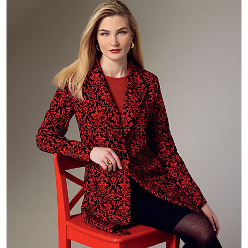 Patron Vogue 9133 Y - Manteau-veste femme coupe Boxy à un bouton