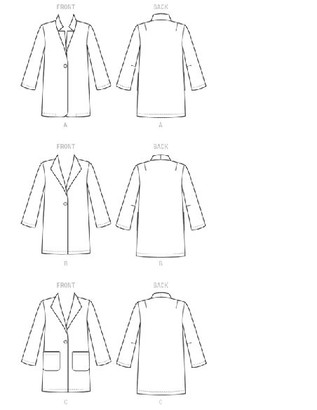 Patron Vogue 9133 Y - Manteau-veste femme coupe Boxy à un bouton