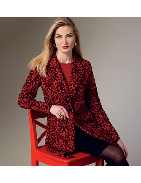 Patron Vogue 9133 ZZ - Manteau-veste femme coupe Boxy à un bouton