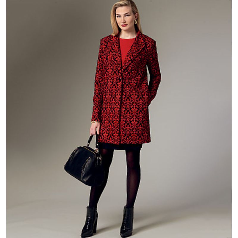 Patron Vogue 9133 ZZ - Manteau-veste femme coupe Boxy à un bouton