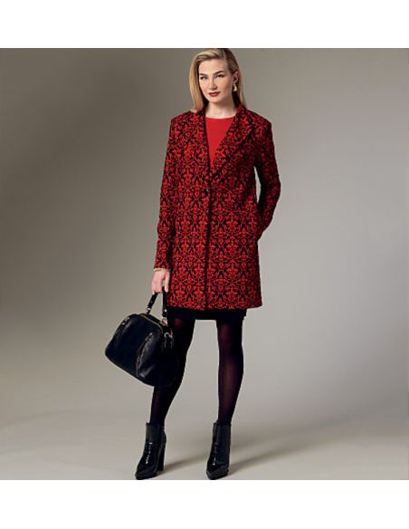 Patron Vogue 9133 ZZ - Manteau-veste femme coupe Boxy à un bouton
