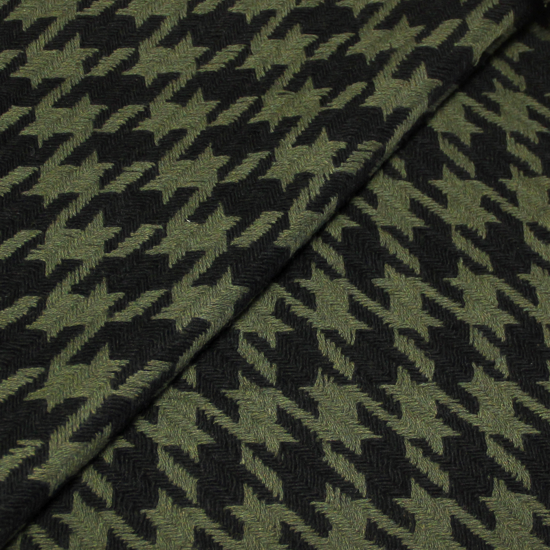 Tweed - Pied-de-coq noir & vert