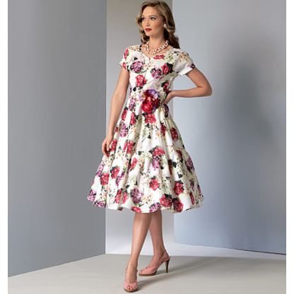 Patron Vogue 9106 A5 - Robe femme inspirée des années 1950 2