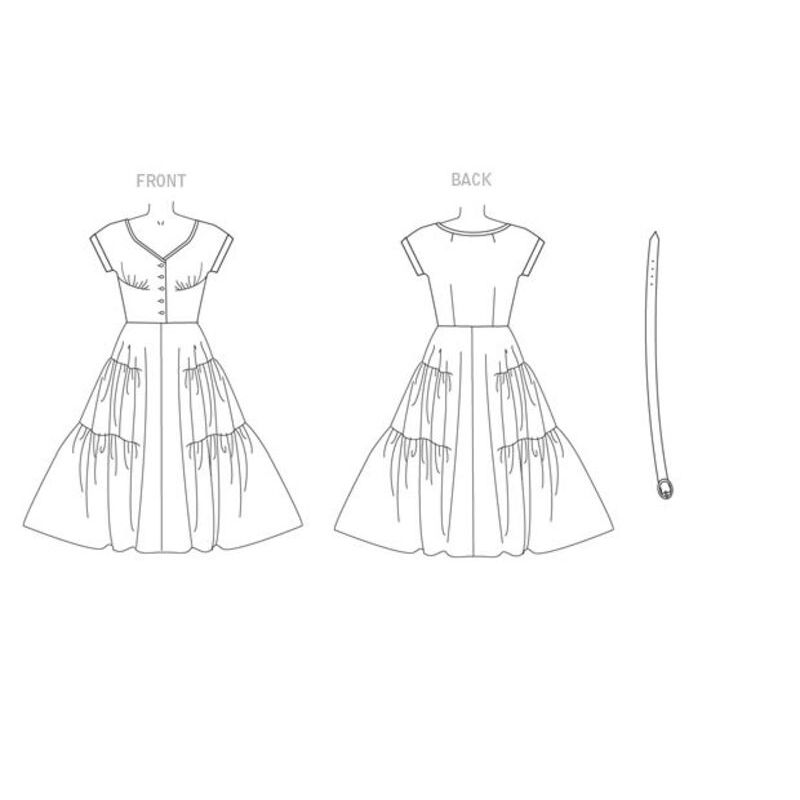 Patron Vogue 9106 A5 - Robe femme inspirée des années 1950