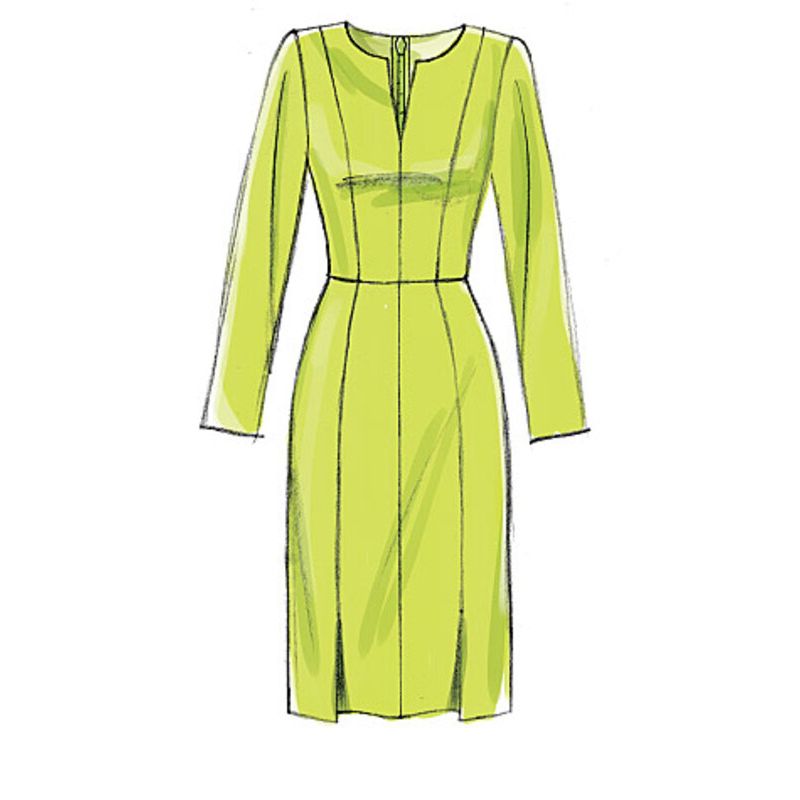 Patron Vogue 9167 A5 - Robes à coutures princesse, style fuseau ou patineuse