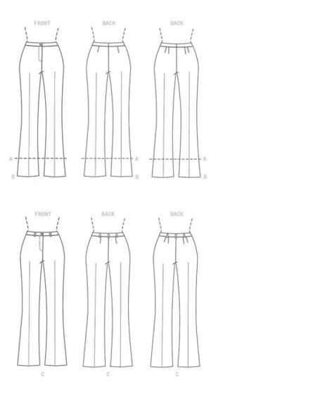 Patron Vogue 9181 A5 - Pantalon pour femme coupe Bootcut