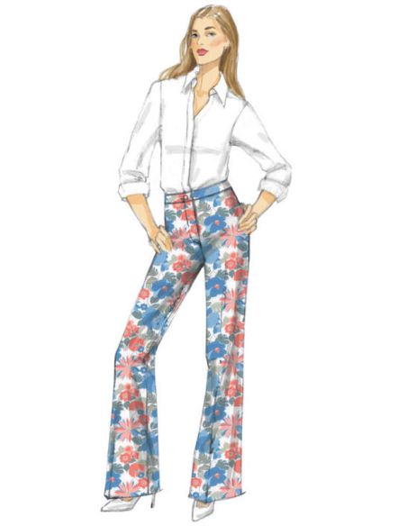 Patron Vogue 9181 A5 - Pantalon pour femme coupe Bootcut