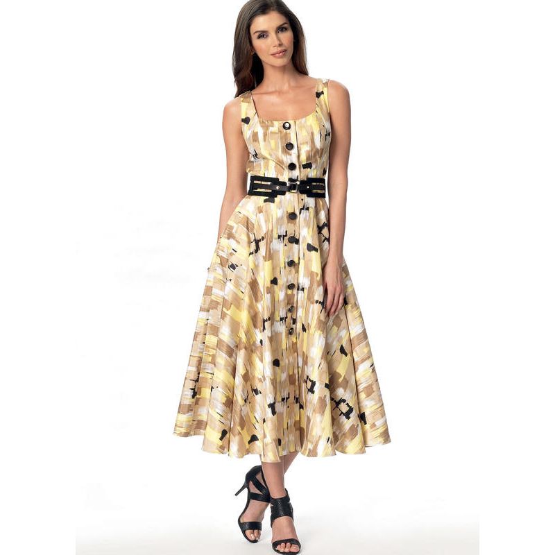 Patron Vogue 9182 A5 - Robe boutonnée sur le devant avec bretelles