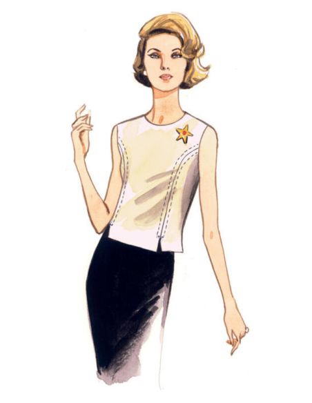 Patron Vogue 9187 A5 - Tops femme style années 60