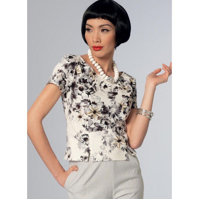 Patron Vogue 9187 A5 - Tops femme style années 60