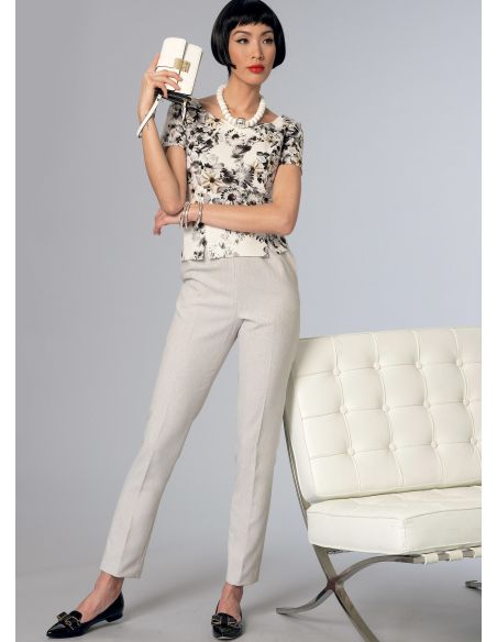 Patron Vogue 9189 A5 - Pantalon, pantacourt et short femme style années 60