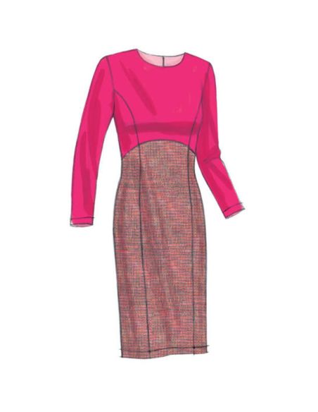 Patron Vogue 9202 E5 - Robes femme à coutures princesse