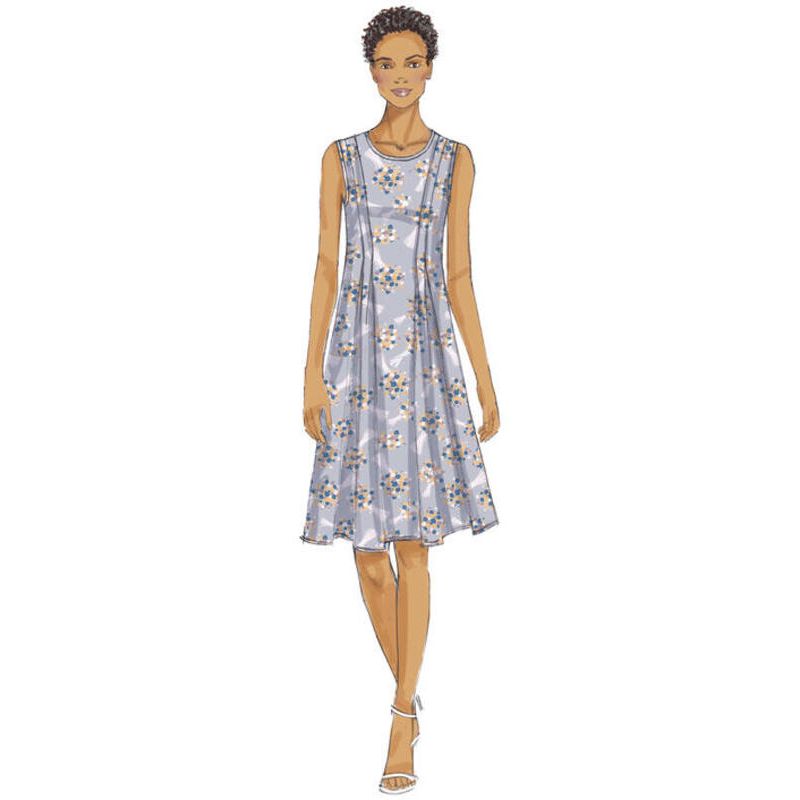 Patron Vogue 9236 E5 - Robe femme avec plis lâchés, disponible en deux longueurs