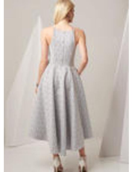 Patron Vogue 9252 E5 - Robe femme avec corsage bain de soleil et traîne