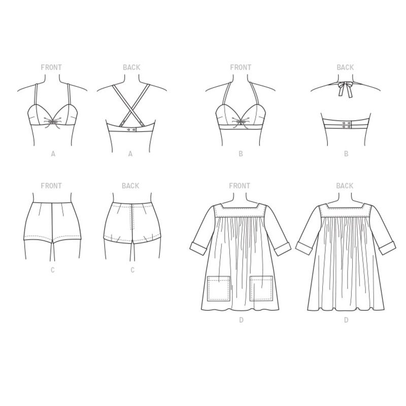 Patron Vogue 9255 A5 - Maillot de bain femme style vintage