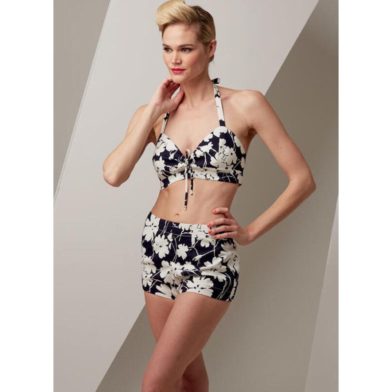 Patron Vogue 9255 E5 - Maillot de bain femme style vintage