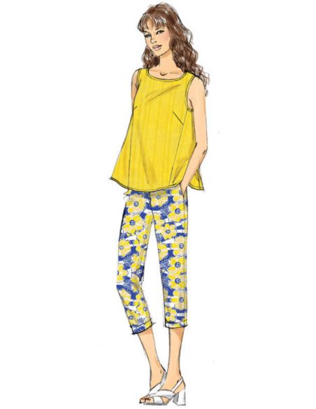 Patron Vogue 9258 B5 - Ensemble femme : Top, blouse et pantalon